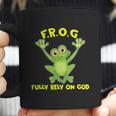 Frog Fully Rely On God Christianity Gift Coffee Mug