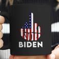 Fuck Biden Middle Finger Usa Flag Coffee Mug