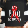 Funny Halloween Say Boo To Drugs Awareness Red Ribbon Coffee Mug