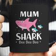 Funny Mum Pink Shark Doo Doo Doo Coffee Mug