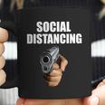 Funny Social Distancing Gun Coffee Mug