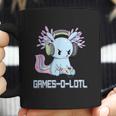 Gamesolotl Axolotl Video Gamer Kawaii Pastel Goth Anime Graphic Design Printed Casual Daily Basic Coffee Mug