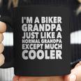 Grandpa - Im A Biker Grandpa Just Like A Normal - Mens T-Shirt By American Apparel Coffee Mug