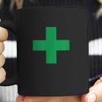 Green Medical Marijuana Cross Symbol Cannabis Medicine Coffee Mug