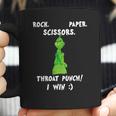 Grinch Funny Win Christmas Rock Paper Scissors Coffee Mug