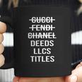 Gucci Fendi Chanel Deeds Llcs Titles Coffee Mug