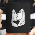 Hot Lesbian Kiss Nun Bondage Satanic Bdsm Coffee Mug