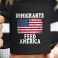 Immigrants Feed America With America Flag Coffee Mug