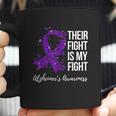 Their Fight Is My Fight Purple Ribbon Alzheimer Coffee Mug