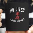 Jiu Jitsu Technique Over Power White T-Shirt Coffee Mug