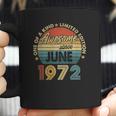 June 1972 Vintage 49 Years Old Retro 49Th Birthday Party Coffee Mug