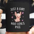 Just A Girl Who Loves Pigs Funny Piggy Lovers Gift For Girls Graphic Design Printed Casual Daily Basic Coffee Mug