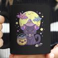 Kawaii Pastel Goth Cute Creepy Halloween Black Cat Witch Hat Men Women T-Shirt Graphic Print Casual Unisex Tee Coffee Mug