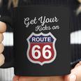 Get Your Kicks Route 66 Distressed &S Coffee Mug