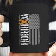 Kidney Warrior Sideways Awareness Ribbon Usa Flag Coffee Mug