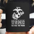 Lucky Ride Marines Usmc The Few The Proud White Emblem F And B Coffee Mug