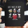 What Makes Snoopy Happy Coffee Mug