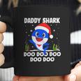 Men Daddy Shark With Santa Claus Hat Family Pajama Coffee Mug