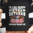 Mens Im A Dad Grandpa And Vietnam Veteran - Nothing Scares Me Coffee Mug