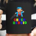 Mens Super Daddio Fathers Day Video Game Action Figure Arcade Tee Coffee Mug