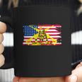 Mens Worn American Flag With Dont Tread On Me Ga Coffee Mug