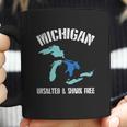 Michigan Unsalted Amp Shark Free Funny Great Lakes T-Shirt Coffee Mug