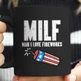 Milf Man I Love Fireworks Funny July 4Th Patriotic Men Women Coffee Mug