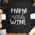 Mousya Mama Needs Wine Letter Print Drinking Coffee Mug