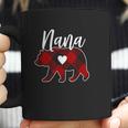 Nana Bear Christmas Buffalo Plaid Red White Coffee Mug