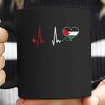 Palestine Flag Proud Palestinian Heartbeat Coffee Mug