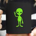 We Come In Peach Sign Hippie Green Alien Ufo Martian Coffee Mug