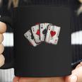 Poker Aces Stud Hands Lucky Souvenir Las Vegas Coffee Mug