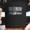 Police K9 Unit Thin Blue Line Flag German Shepherd Coffee Mug