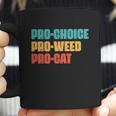 Pro Choice Pro Weed Pro Cat Retro Vintage Coffee Mug