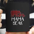 Red Plaid Mama Bear Two Cubs Matching Buffalo Pajama Xmas Coffee Mug