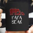 Red Plaid Papa Bear Two Cubs Matching Buffalo Pajama Xmas Coffee Mug