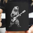 Retro Bear Playing Bass Guitar Bear Guitarist Music Lovers Coffee Mug