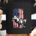 Rodeo Bull Rider Patriotic American Usa Flag For Cowboys Coffee Mug