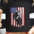 Rodeo Bull Rider Patriotic American Usa Flag For Cowboys Cute Gift Coffee Mug