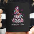 Sally Fight Like A Girl Breast Cancer Awareness Sugar Skull Shirt Coffee Mug