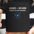 Science Is Greater Than Religion Sarcastic Atheist Coffee Mug