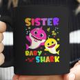 Sister Of The Baby Shark Birthday Sister Shark Coffee Mug