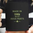 St Patricks Day Shamrock Made In Yemen With Irish Parts Country Love Proud Nationality Coffee Mug