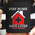 Stay Home Save Lives Global Pandemic Coffee Mug