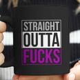 Straight Outta Fucks Pride Asexuality Asexual Flag Lgbt Gift Graphic Design Printed Casual Daily Basic Coffee Mug