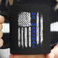 Thin Blue Line Flag American Us Marshal Coffee Mug