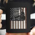 Train Locomotive Engine American Flag Model Builder Vintage Coffee Mug