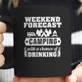 Ugp Campus Apparel Weekend Forecast Camping With A Chance Of Drinking Coffee Mug