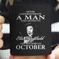 Never Underestimate A Man Who Listen To Ella Fitzgerald And Was Born In October Coffee Mug