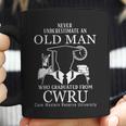 Never Underestimate An Old Man Case Western Reserve University Coffee Mug